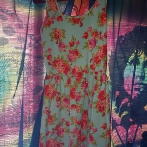 Light blue and pink dress